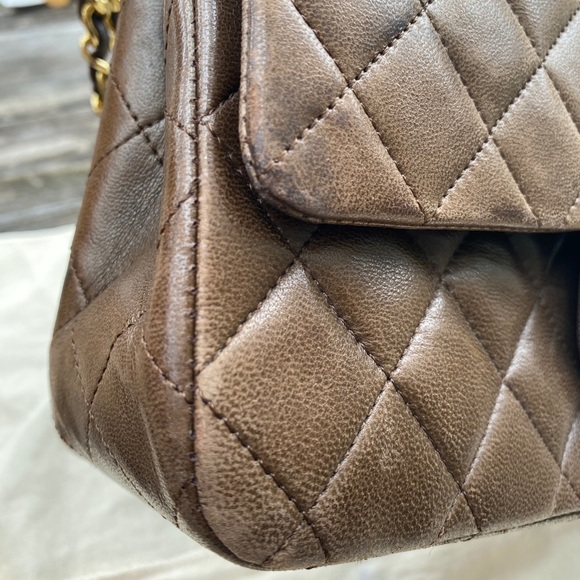 Chanel Quilted Lambskin 9” Double Flap Chain Bag - Picture 6 of 16